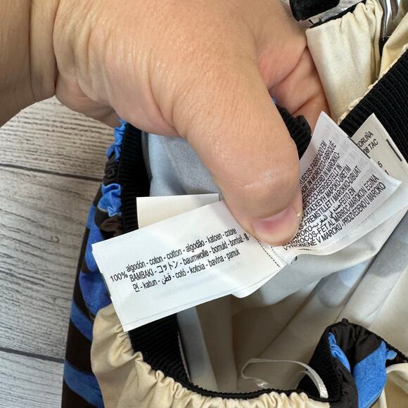 Zara Women's Ivory & Blue Floral Printed Pull On Midi Skirt Size Medium - Picture 3 of 9